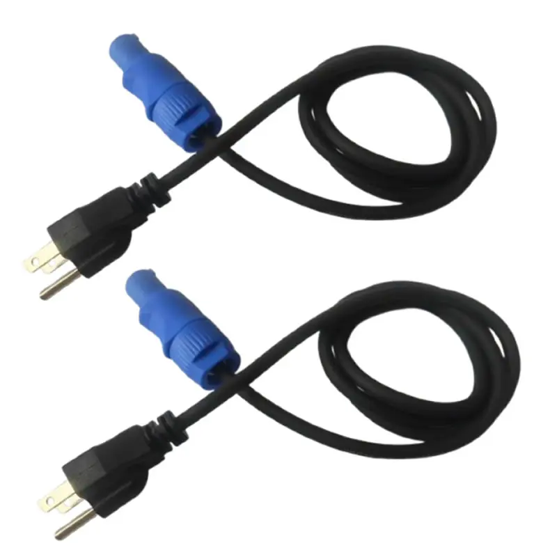 1M Black 3 Core Power Connect Cable 3x1.5mm² Single Phase Extension Cable for Stage Lighting LED Light Event Show Dj Disco Party