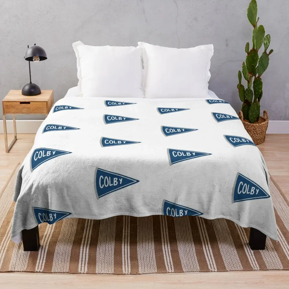 Colby College Throw Blanket For Baby Luxury Brand warm for winter Bed Fashionable Blankets