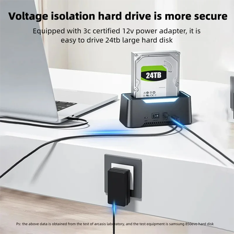 ACASIS 2.5'' /3.5'' HDD Docking Station SATA to USB 3.0 Adapter Support 24TB Hard Drive Case for 2.5/3.5 Inch SSD Disk Enclosure