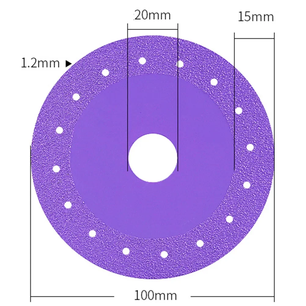 Lame de scie à marbre diamant pour meuleuse d'angle de type 100, disque de coupe de verre, céramique, diversifier le carrelage, 100mm, 2 pièces