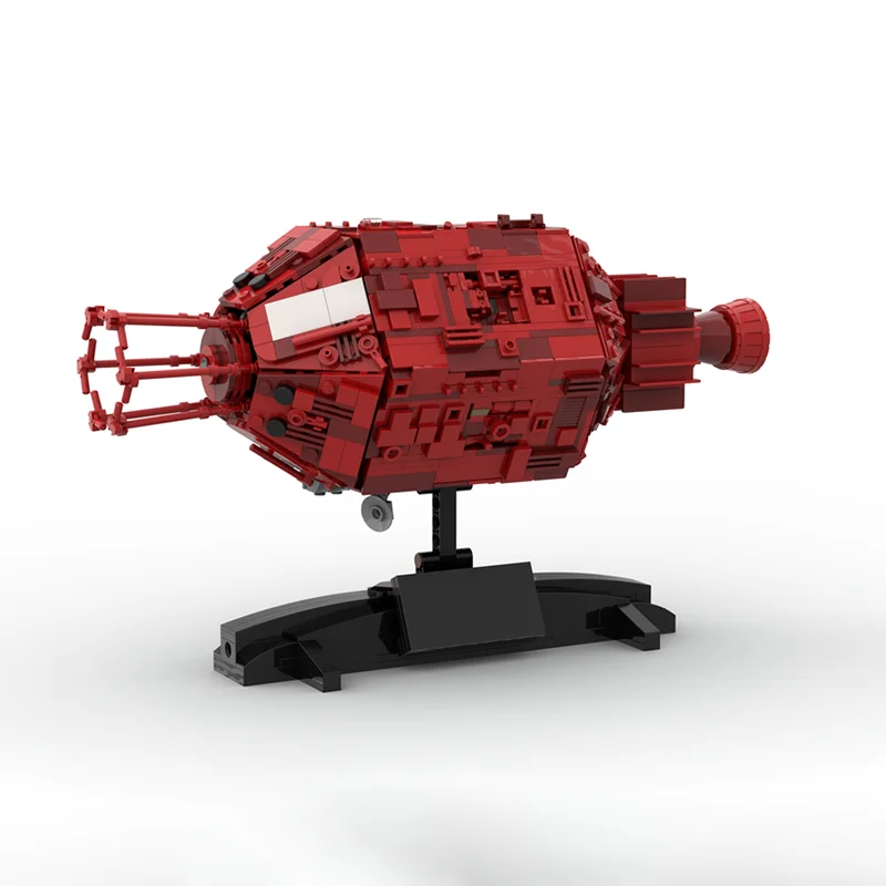 1196 قطعة سفينة الفضاء الخيال العلمي JMC الأحمر قزم الفضاء الكوميديا المركبة الفضائية نموذج Moc لتقوم بها بنفسك التعليم نموذج اللبنات لعبة سفينة الفضاء #2
