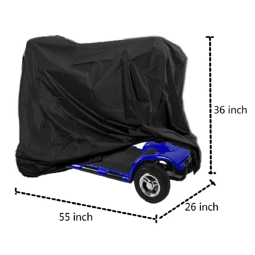 Cubierta para scooter eléctrico, impermeable, a prueba de polvo, con parte inferior con cordón para proteger los elementos y evitar el soplado del viento