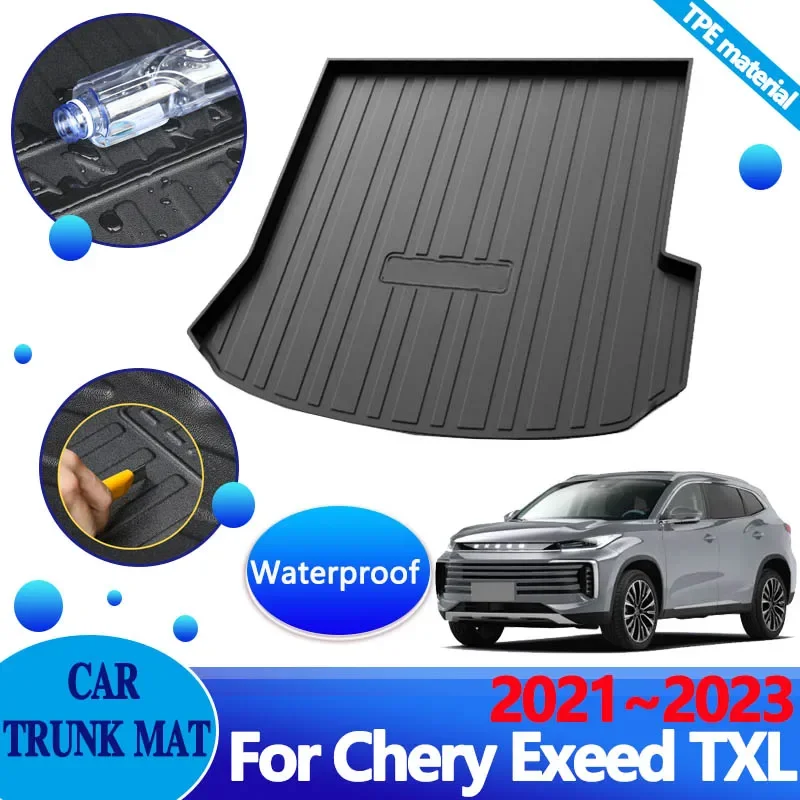 for Chery Exeed TXL 2021 2022 2023 Car Trunk Mats Anti-scratch Liner Waterproof Carpet Protector Storage Pad Cushion Accessories