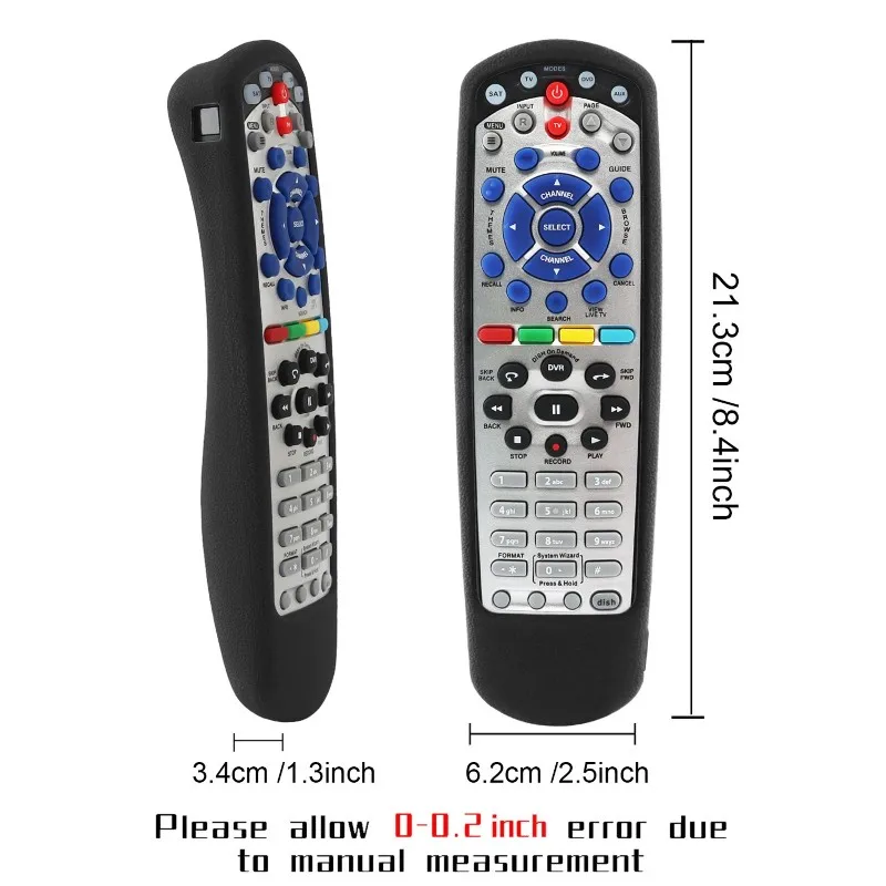 ABKN Silicone Case for DishTV Set-Top Box Remote Control 20.1 IR 180546, Drop-Proof Protective Cover
