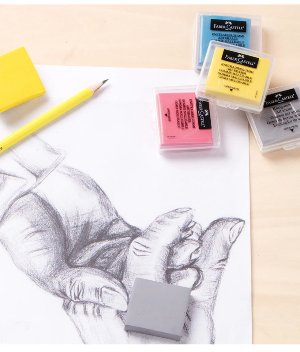 Faber – Castell Premium weicher, knetbarer Radiergummi, perfekt für Kunstmalerei, Design und Plastilin-Stat – Ultra – Kunststoff-Skizzenwerkzeug – Detail 6