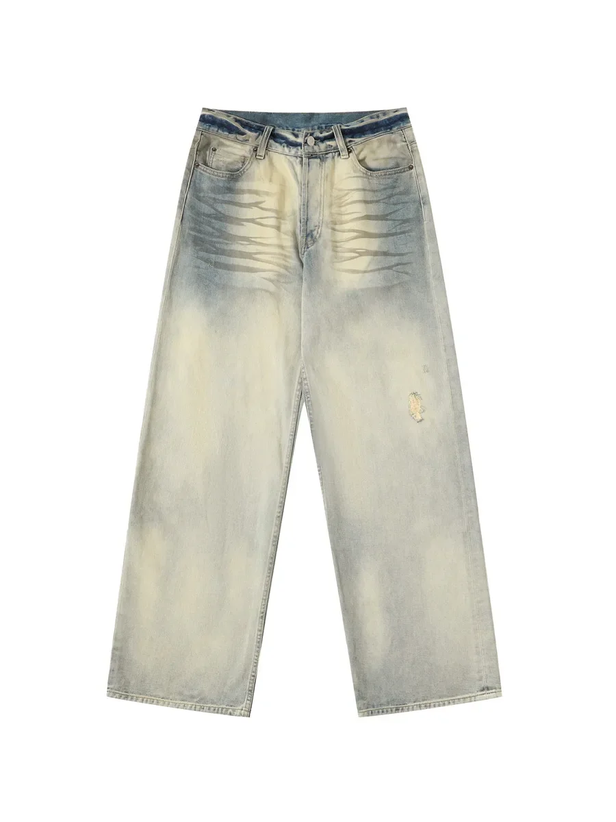 

AC 25SS light blue dirty old washed graffiti 1981M loose jeans