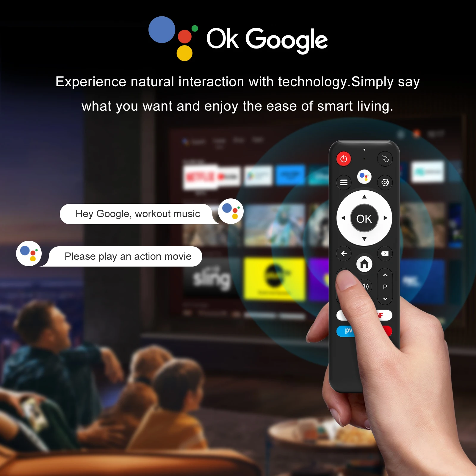 H96 MAX H728 Smart TV Box Android 14 TV Box 4K@60fps 1000M/LAN Wifi6 BT5.0 Asistente de voz de Google