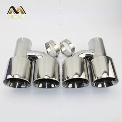 Car Accessories stainless steel and bright face without marked H-type double outlet straight edge exhaust pipe tailpipe