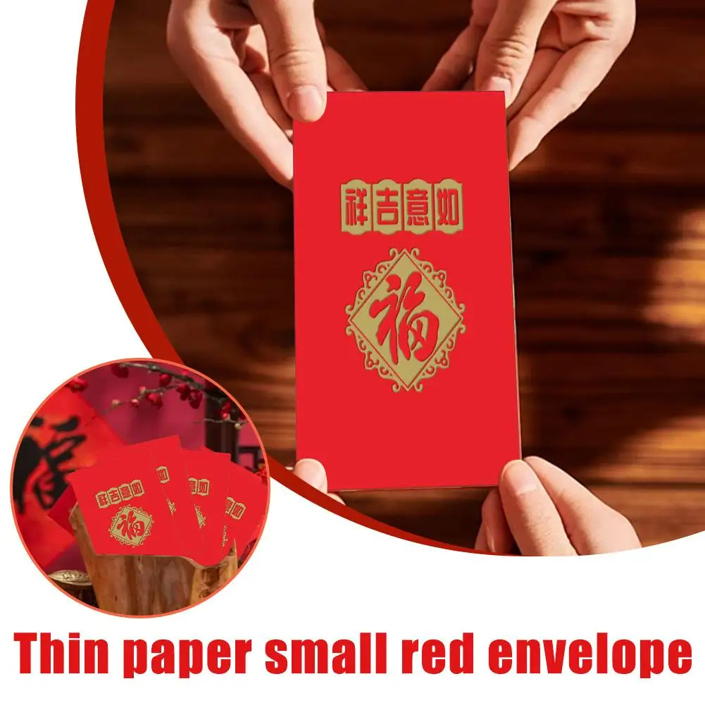 Soft Paper Red Envelope 2025 Year Of The Snake Spring Festival Red Envelope Money Chinese Packet For Friends Children E9R1