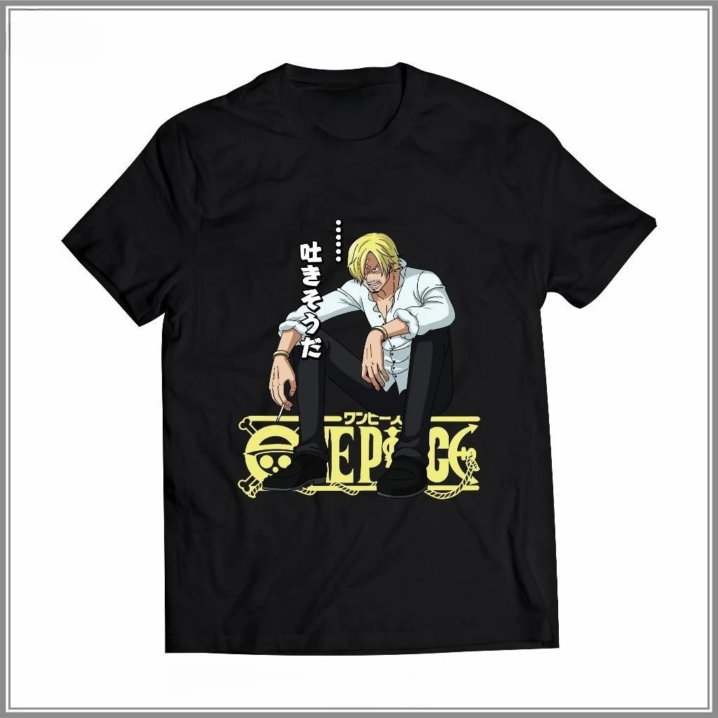 One Piece Anime Sanji OP080X Baju Printed T-shirt Men's and Women's T-shirt Men's Top Sports T-shirt 2026 Summer New Tee