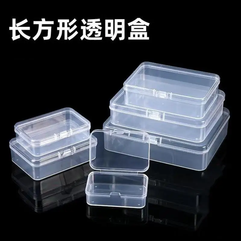 

Mini Storage Boxes Rectangle Clear Plastic Jewelry Case Container Packaging Box For Earrings Rings Beads Collecting Small Items