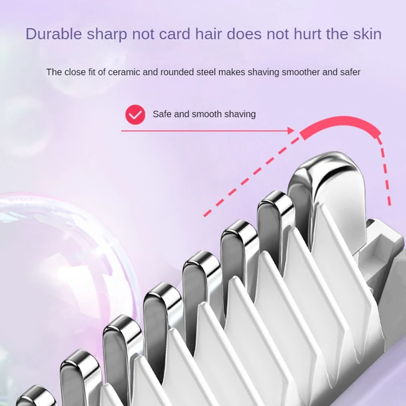 บิกินี่Trimmerสําหรับผู้หญิงไม่เจ็บปวดสุภาพสตรีกําจัดขนกันน้ําWet & Dry 2 In 1 Lady ShaverสําหรับPubic Hair & Facial Hair