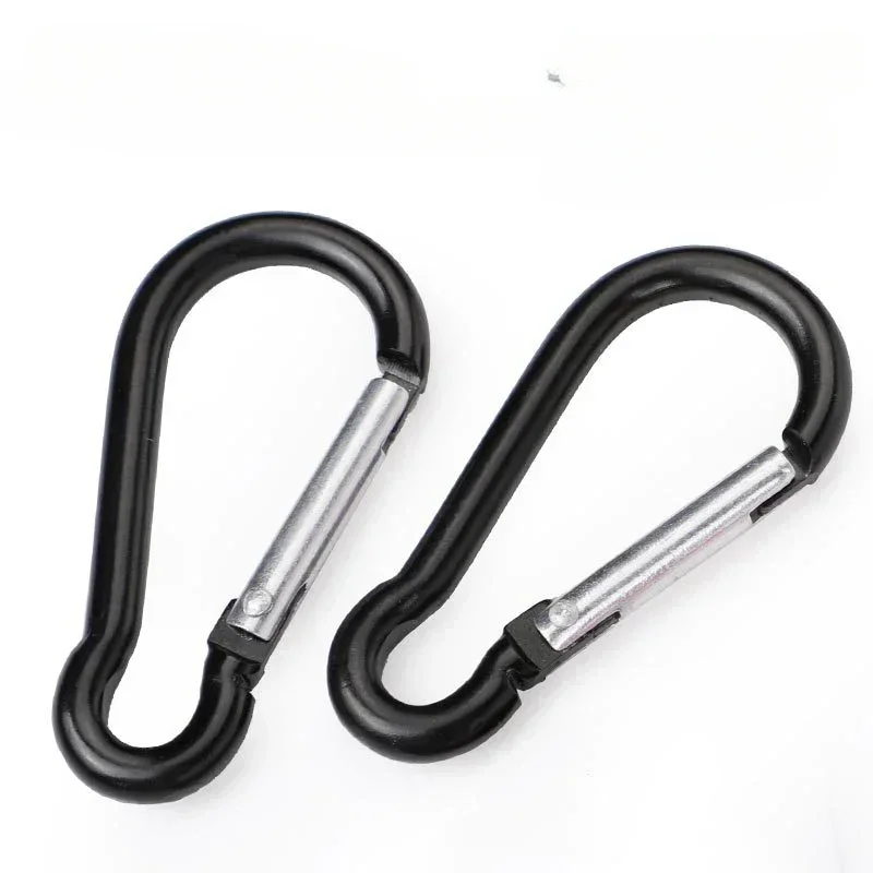 2/4/10PCS Aluminum Carabiner Key Chain Clip Survival Climbing Button Carabiner Camping Hiking Hook Safety Buckle Keychain