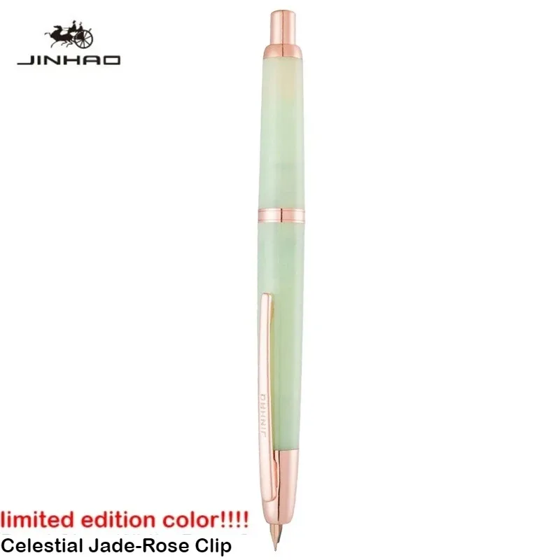 

JINHAO 20 Press Fountain Pen PK 10 A1 Retractable EF/F Nib Plastic With Clip Writing Ink Converter Stationery School Supplies