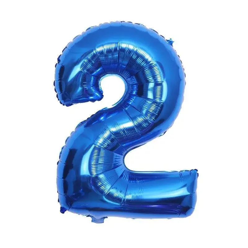 32 inch Blue Number Foil Balloon Digital 0 to 9 Helium Balloons Birthday Party Decoration Inflatble Air Ballon Wedding Supplies