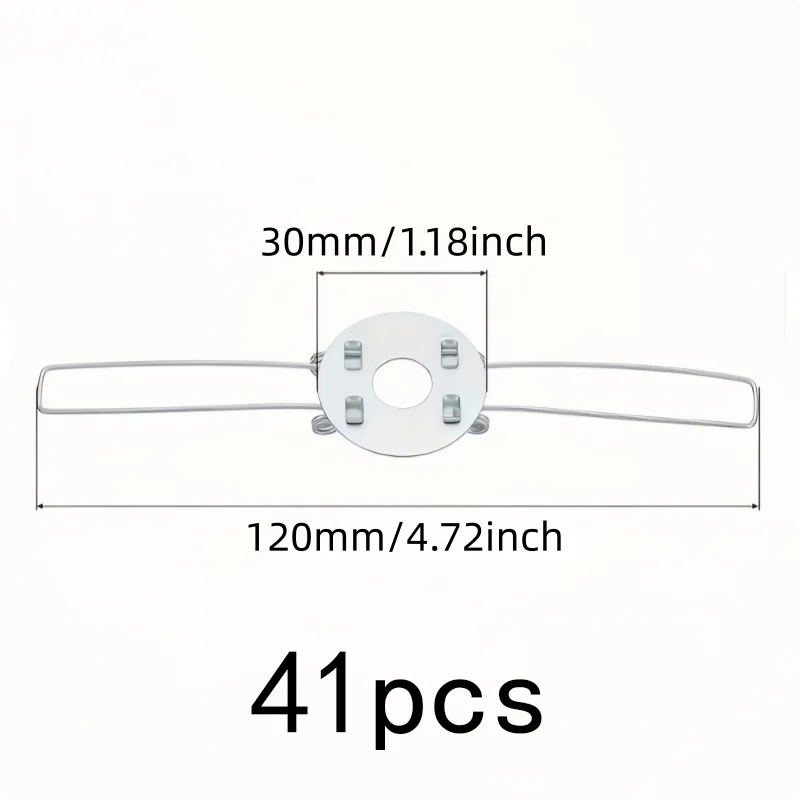 41 pcs 120mm Lampshade Holder Clips for Lampshade Installation, Secure Clamping Force, Sturdy Metal Material