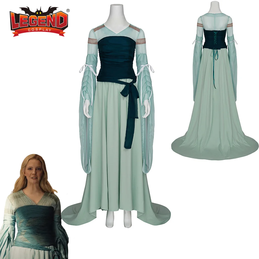 

Galadriel Cosplay Costume Blue Dress Elf Queen Costume Elves Artanis Nerwen Costume Dress Medieval Elf Princess Costume Women