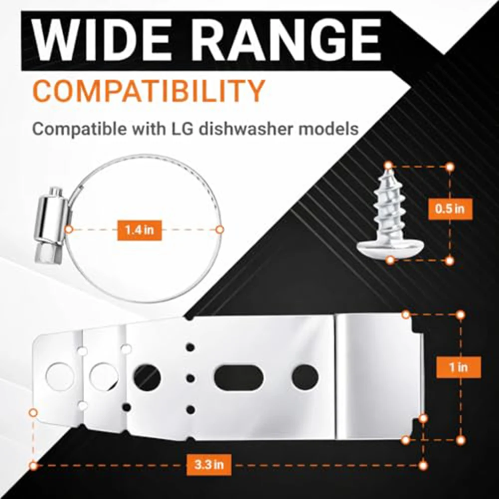 Stainless Steel Dishwasher Installation Bracket Compatible with Multiple Dishwasher Models for Secure Mounting