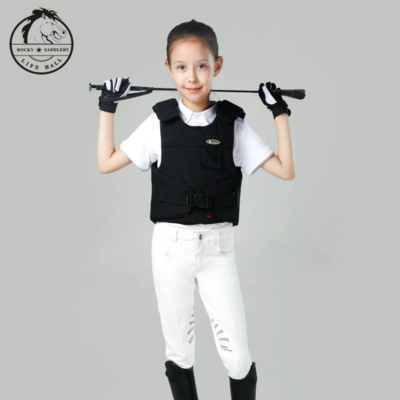 Child Equestrian vest Kid Equine Bady Protector Boy Riding Horses Vest Girls Body Protection Unisex S M L size Black Vest