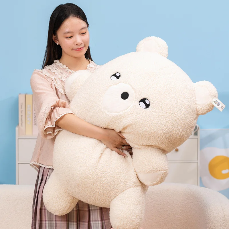 Bear Plush Toy Khaki Cream White Styles Multi Size Soft Looped Texture Stuffed Animal for Sofa Cuddle Companion Gift