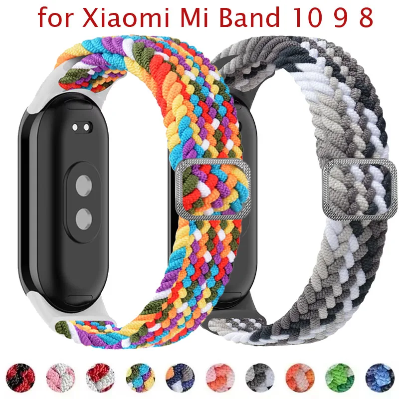 Nylon Geflochtenes Armband Für Xiaomi Mi Band 10 9 8 Ersatz Armband Armband Für Xiaomi Mi Band 10 9 8 NFC uhr Zubehör