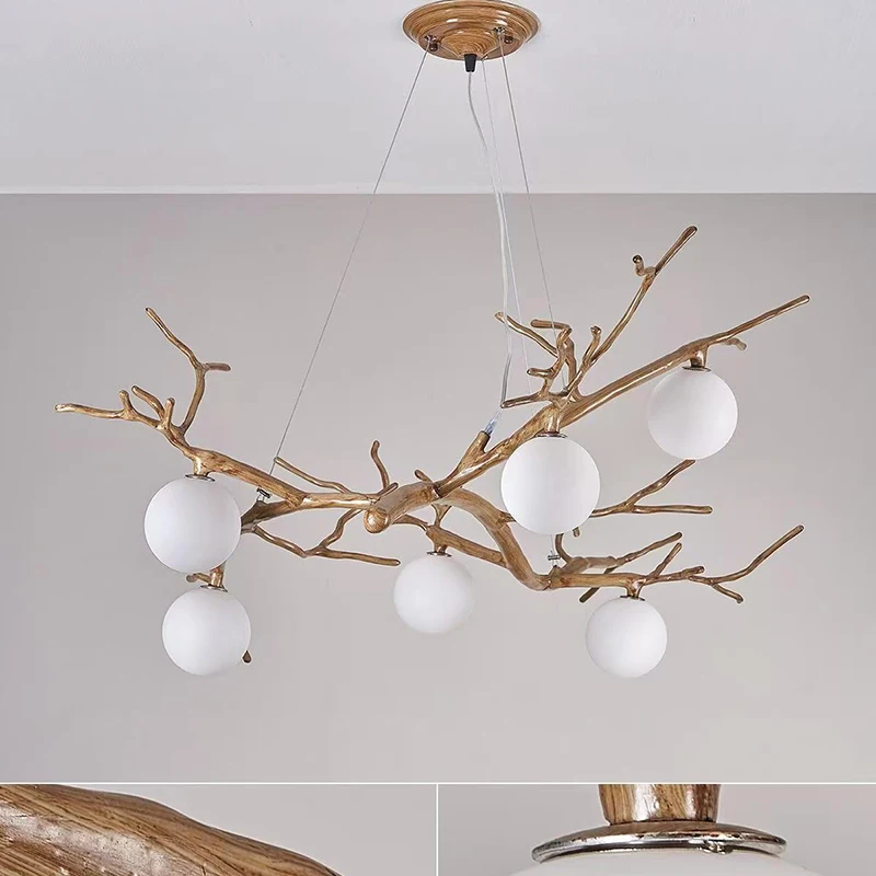 

Zen tea room chandelier antique branch wabi-**** wind B & B Chinese-style Japanese-style personality creative living room