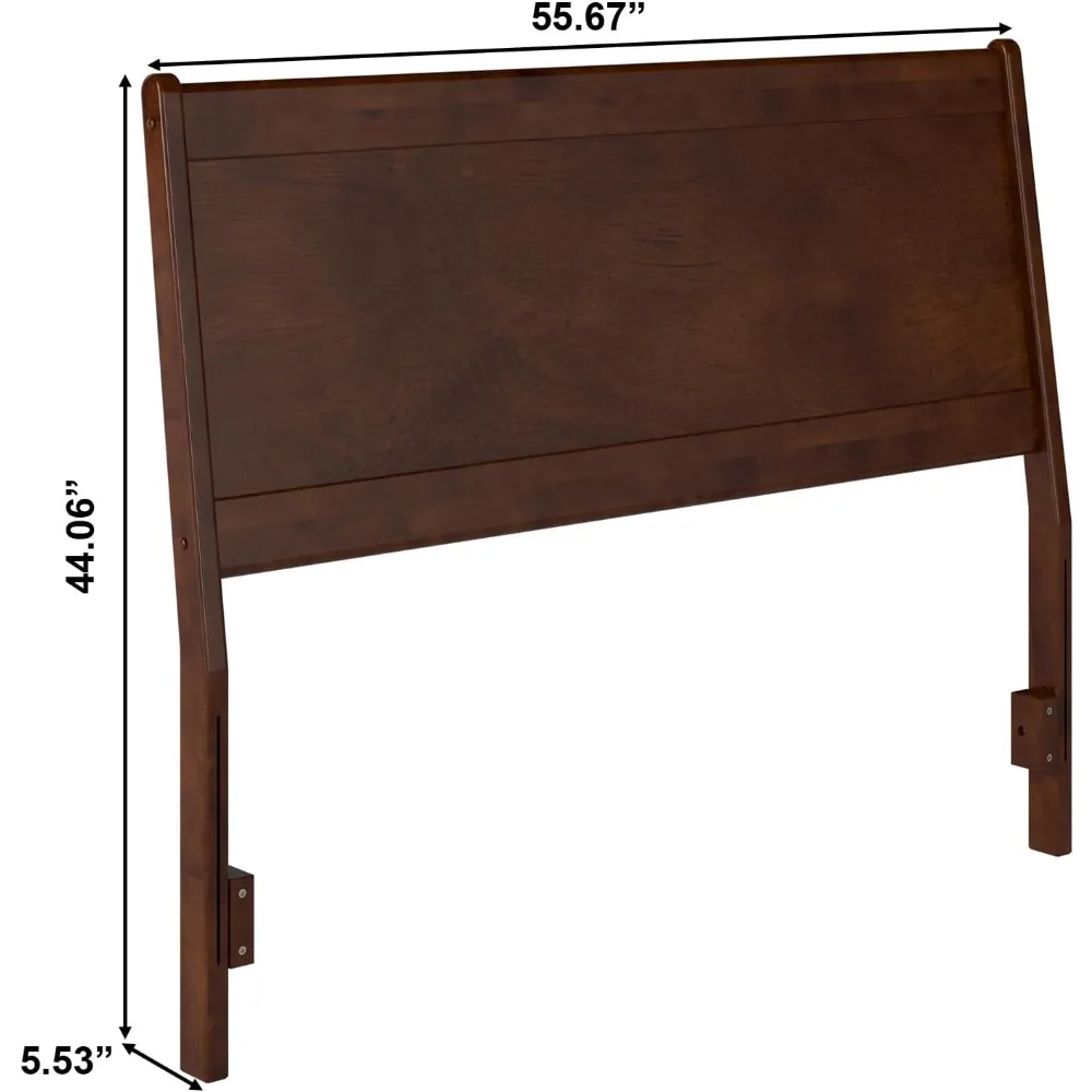 Headboard Panel Kayu Solid Penuh Casanova, Walnut