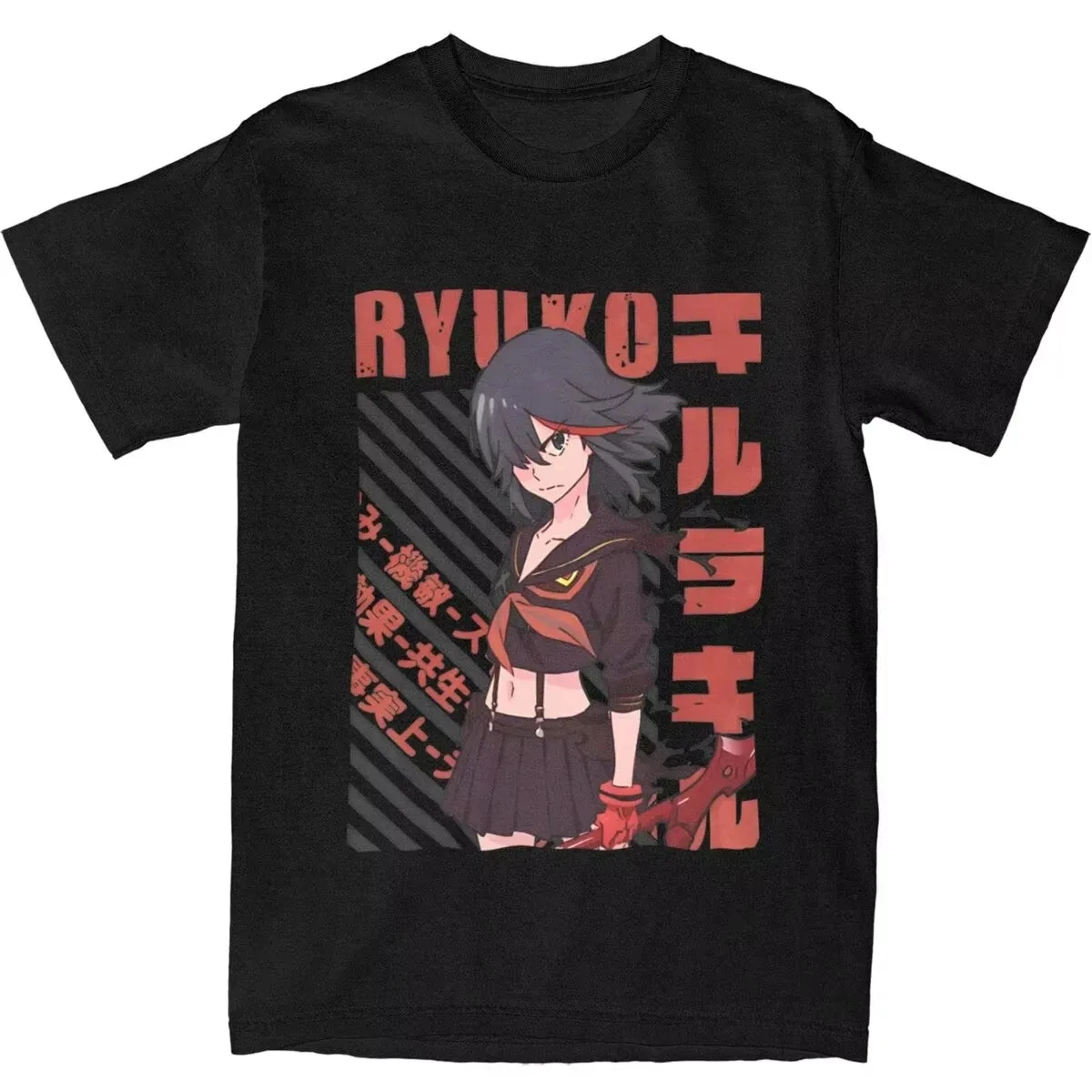 

2025 Summer Hot Sale Men Women Cartoon RyuKo Manga Shirt Pure Cotton Printed T-Shirt Kill La Kill Anime Clothing Outfits Top Tee