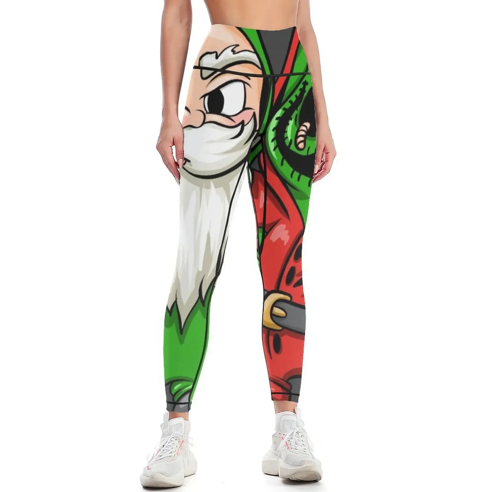 

santa and oogie best friends Leggings sporty woman gym gym clothing gym top sports for Womens Leggings