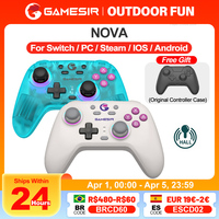 Gamesir Switch Controller Gamepads PC T4 Nova Controle Bluetooth Hall Effect Joysticks for Nintendo Switch Windows 10 11 iOS