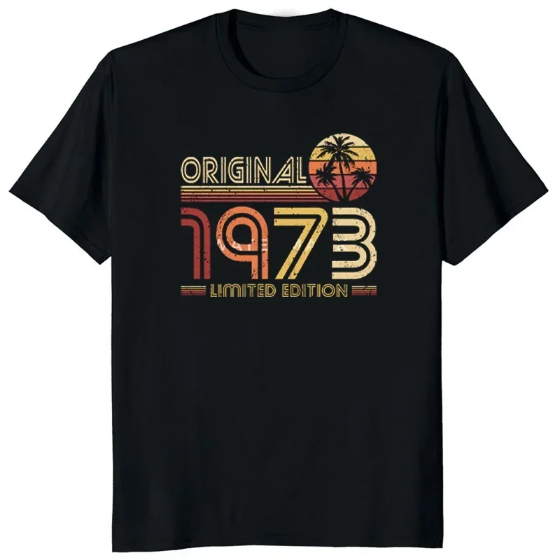 Unique 1973 Limited Edition Graphic Tshirts 50th Birthday Pattern Streetwear Short Sleeve Creative Gift Summer Cotton Unisex