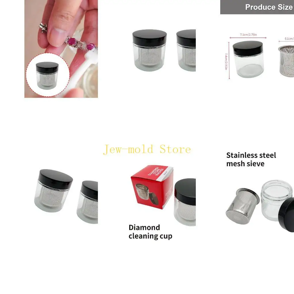

C71B Multiuse Jewelry Care Container With Wide Mouth Design Jewelry Cleaner For Efficient Cleaning Of Rings Necklaces Charms