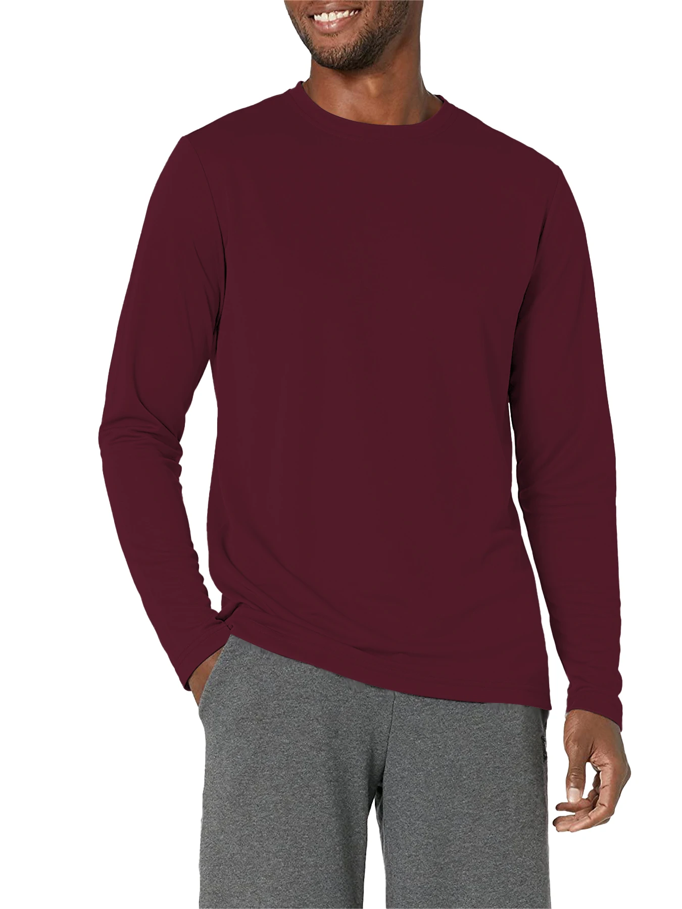 Herren Langarm-Sonnenschutz-Shirt Leichtes Workout UV-Schutz Schnelltrocknend Wander-T-Shirt Radsport Angeln Sportoberteil – Detail 30
