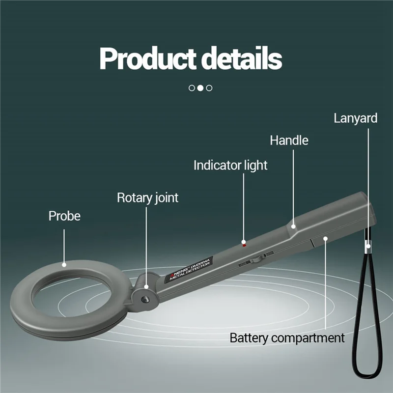 ANENG DM3004A Professional Metal Detector Handheld Alarm High Sensitivity Scanner Metal Detecting Security Checker Detect Tool
