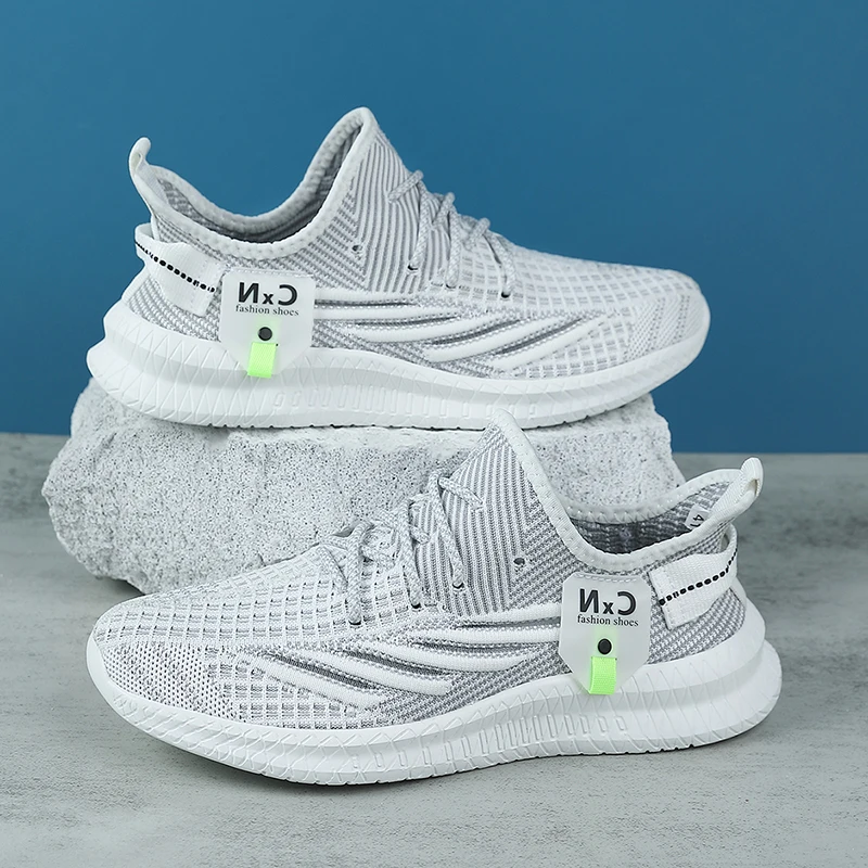 YRZL Zapatos de entrenamiento de gimnasia para hombres 2025 Zapatillas cómodas antideslizantes Zapatos ligeros para caminar Zapatos casuales sin cordones para entrenamientos