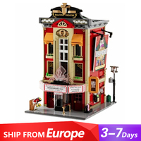 Streamer Theater Lighting House Buildings Sets,City Street View Model Modular Buildings Blocks Gift for Adults Kids 2445PCS