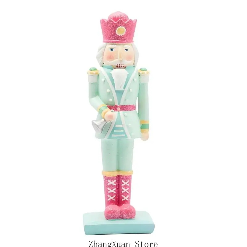 Glitzernde Harz-Nussknacker-Figurendekorationen für Weihnachtstisch und Eingangsbereich, 3 x – Detail 5