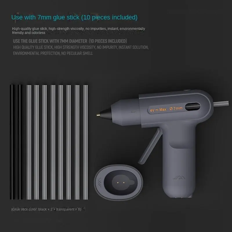 Imagem -04 - Xiaomi-jimihome Pistola de Cola sem Fio Lítio-ion Quente Derreter Recarregável sem Fio Industrial Ferramenta Faça Você Mesmo Thermo Elétrico Reparação