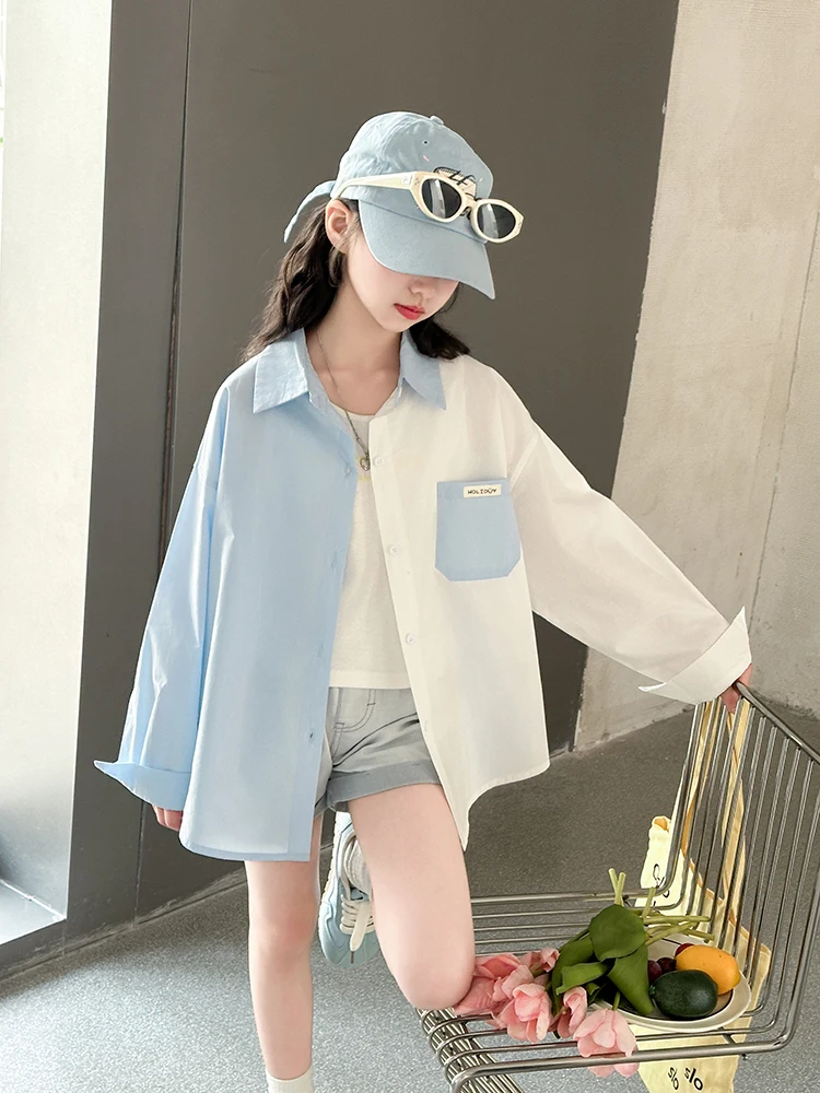 

Летняя тонкая солнцезащитная одежда для девочек-подростков, модные летние наряды, солнцезащитная одежда