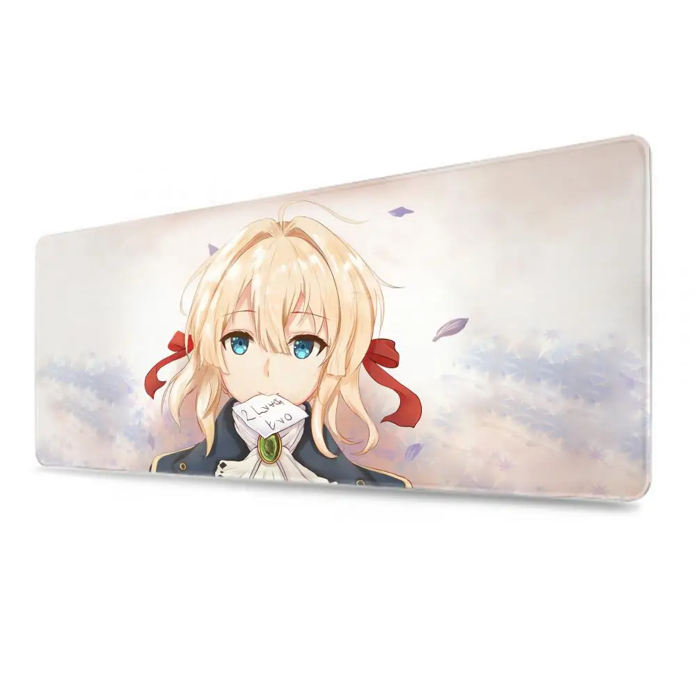 حار أنيمي البنفسجي Evergarden ماوس الوسادة دائم لوحة المفاتيح ماوس حصيرة ملحقات الكمبيوتر كبيرة تمديد Mause سطح المكتب الحصير