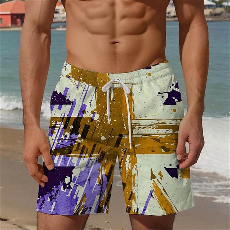 United Kingdom National Emblem Flag Print Beach Shorts 2024 Summer UK Graphic Quick Drying Trunks Ice Shorts Hawaii Swimsuit 4XL