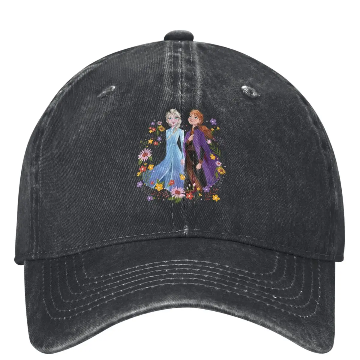 Frozen 2 Denim Baseball Cap Elsa And Anna Hunting Camping Trucker Hat Summer Couple Women y2k Funny Designer Baseball Caps