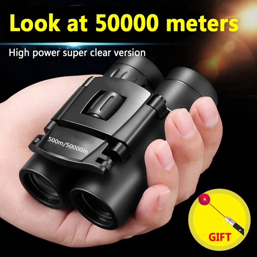Portable 50000M Telescope Binoculars Powerful Folding Long Range Low Light Night Vision Mini 300X25 Professional Binoculars