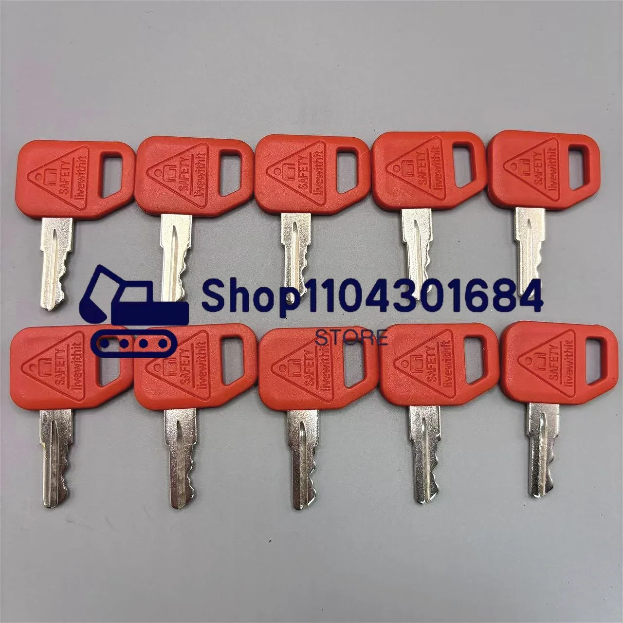 10 PCS JDR Key AR51481 AT195302 Ignition Key for Excavator All Graders Dozers Skid Steer