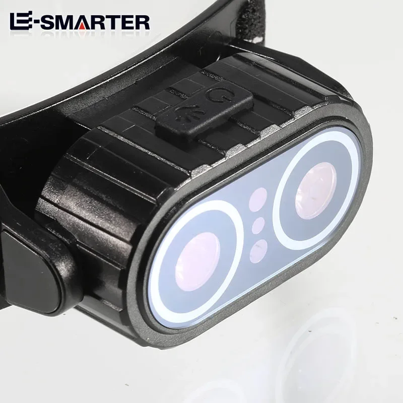 LED Headlamp Sensor Headlight Flashlight USB Rechargeable Outdoor Head Lamp Torch Work Lamp