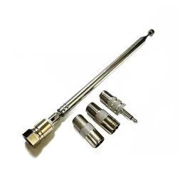 1set Telescopic DAB FM Radio Aerial Adapter HiFi AV Receiver Mini System Aerial Antenna Universal 7 Sections