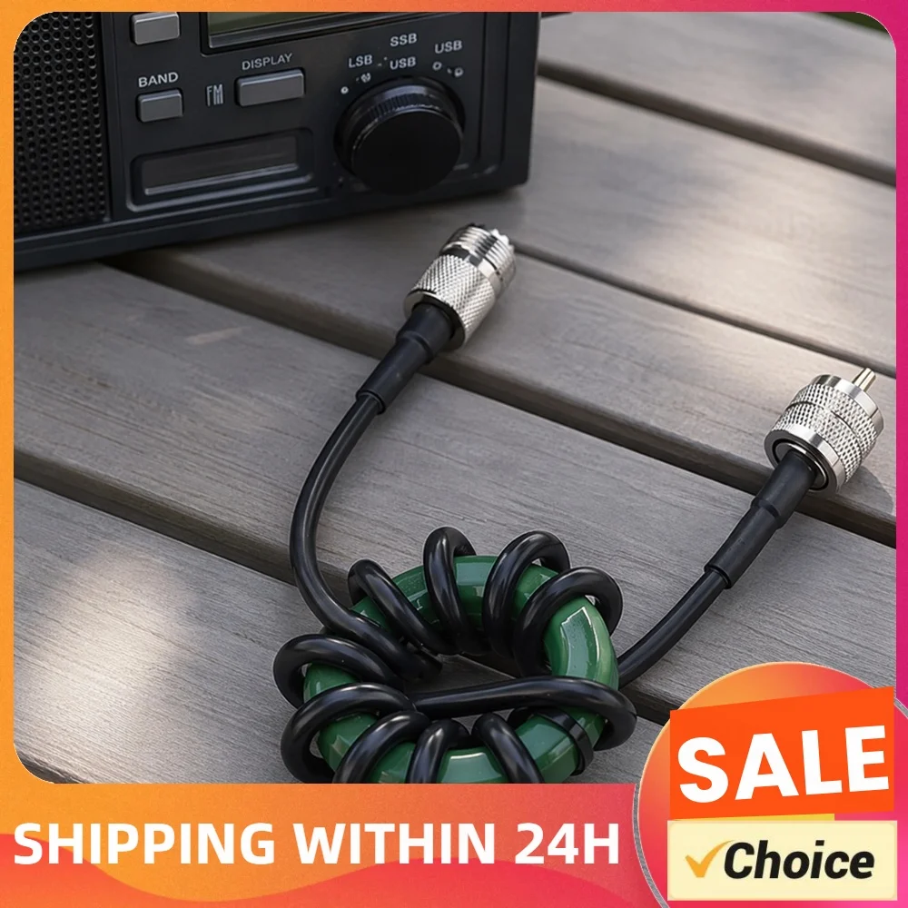 1.8-30MHz HF Common Mode Choke Balun High Power RF Noise Suppressor for Ham Radio Shortwave Communication Antenna EMI