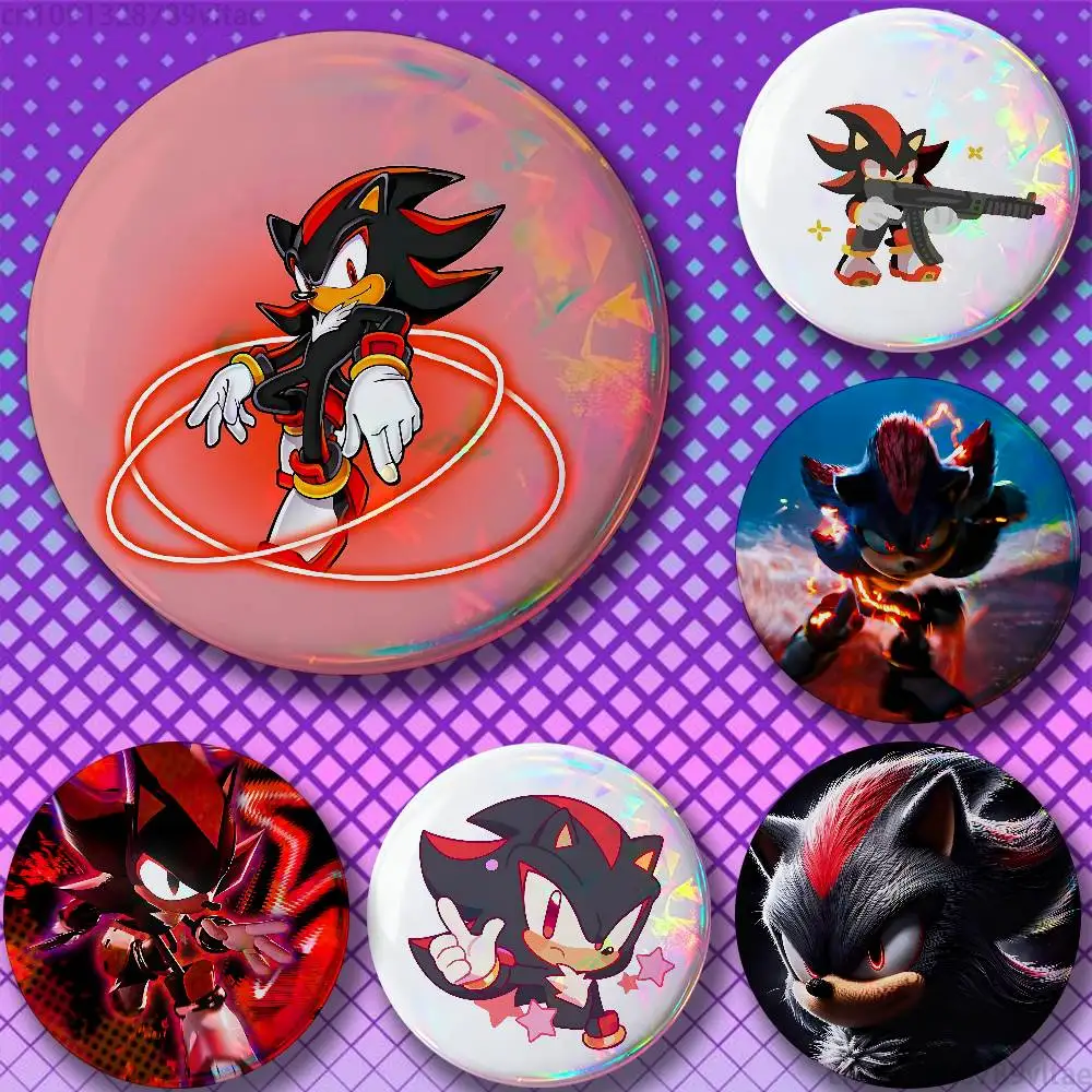 

S-Shadow the H-HedgehogS 25mm 75mm 44mm 58mm 32m Coin Badges Personalized Handmade Round Brooches Pins Accessory