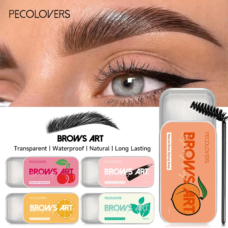 Natural Colourless Styling Eyebrow Wax Relaxing Eyebrow Fixing Soap Transparent Long Lasting Plants Oil Eyebrow Defining Gel 1pc