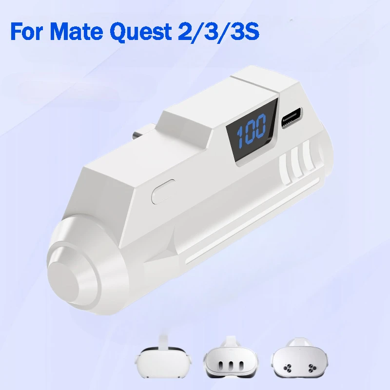 

Блок питания VR для Meta Quest 2/3/3S с цифровым дисплеем, блок питания для быстрой зарядки Quest2, игровой блок питания, аксессуары VR